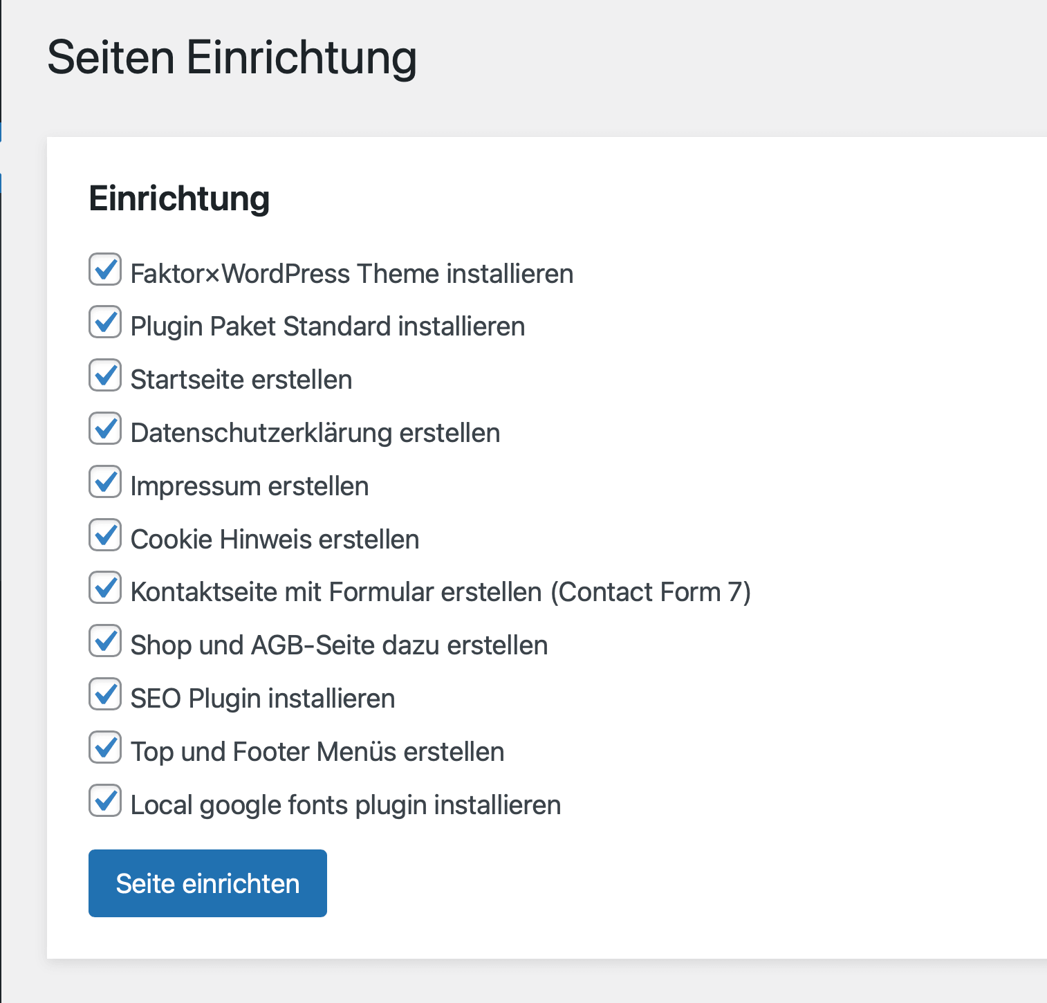 Installations-assistenten-feature Lösung für Installations- und Konfigurations-Assistenten