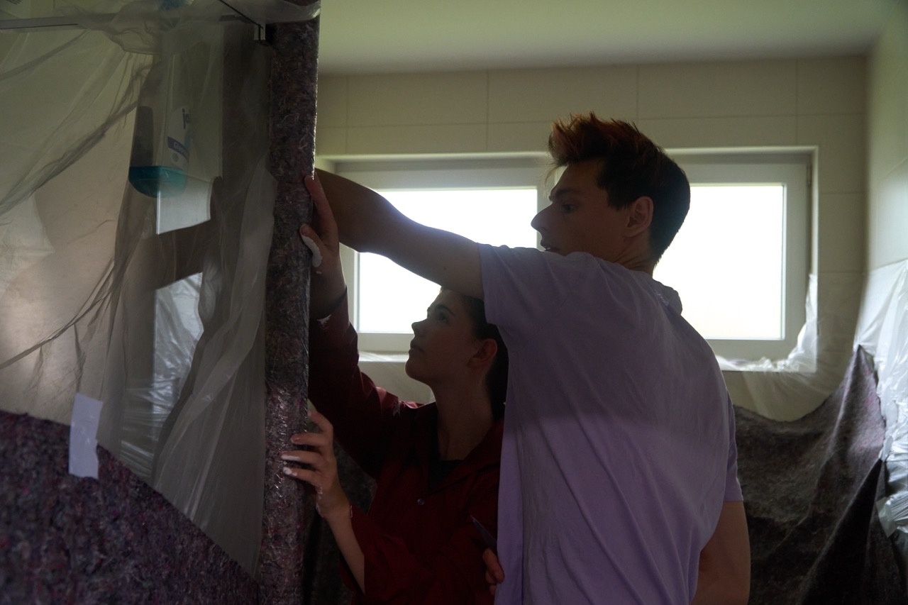 Installation der Dämmung