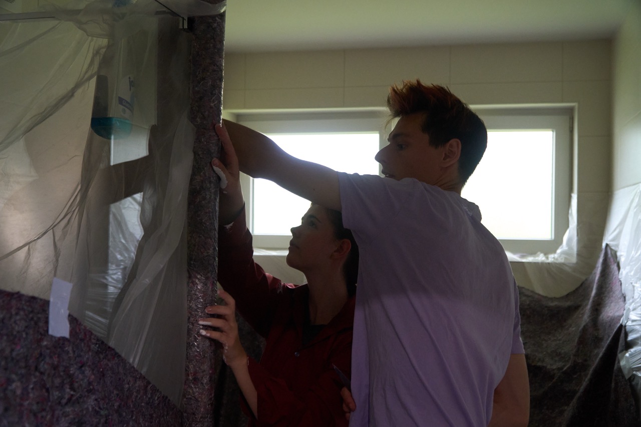 Installation der Dämmung